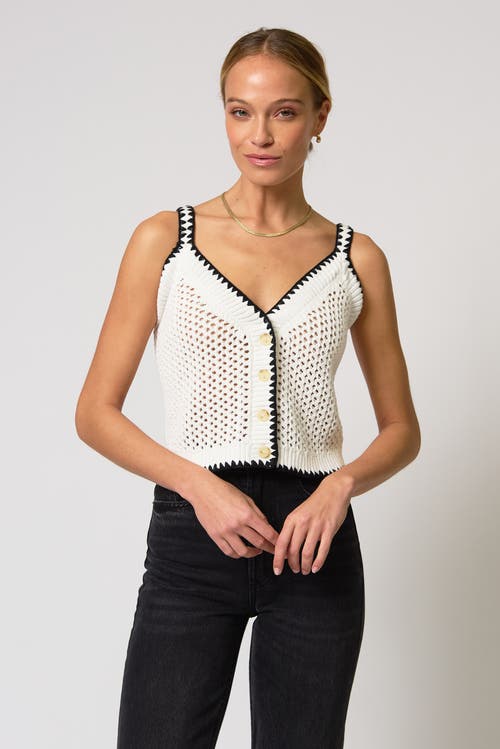 Central Park West Central Park West Noa Crochet Button Tank