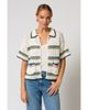 Central Park West Central Park West Noa Crochet Stripe Button Down - 1