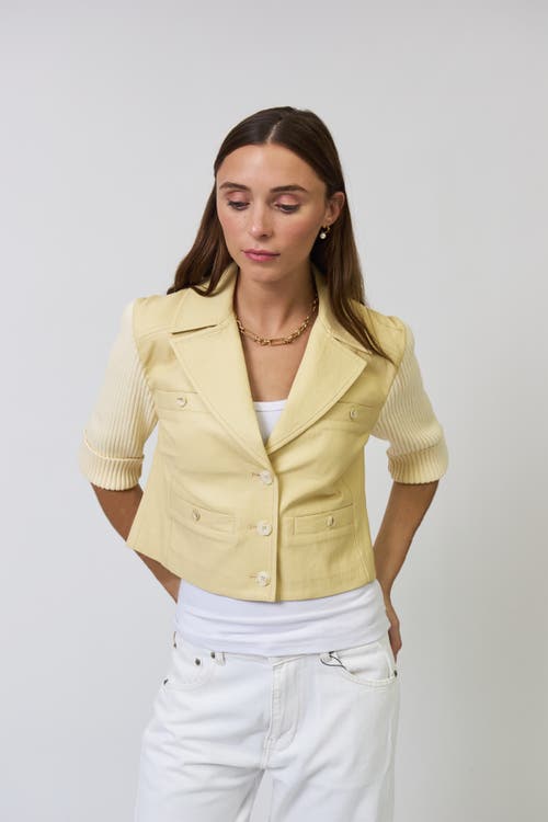 Central Park West Central Park West Ophelia Cropped Vegan X Sweater Jacket