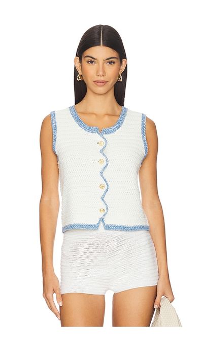 Central Park West Central Park West Rose Scallop Edge Tank