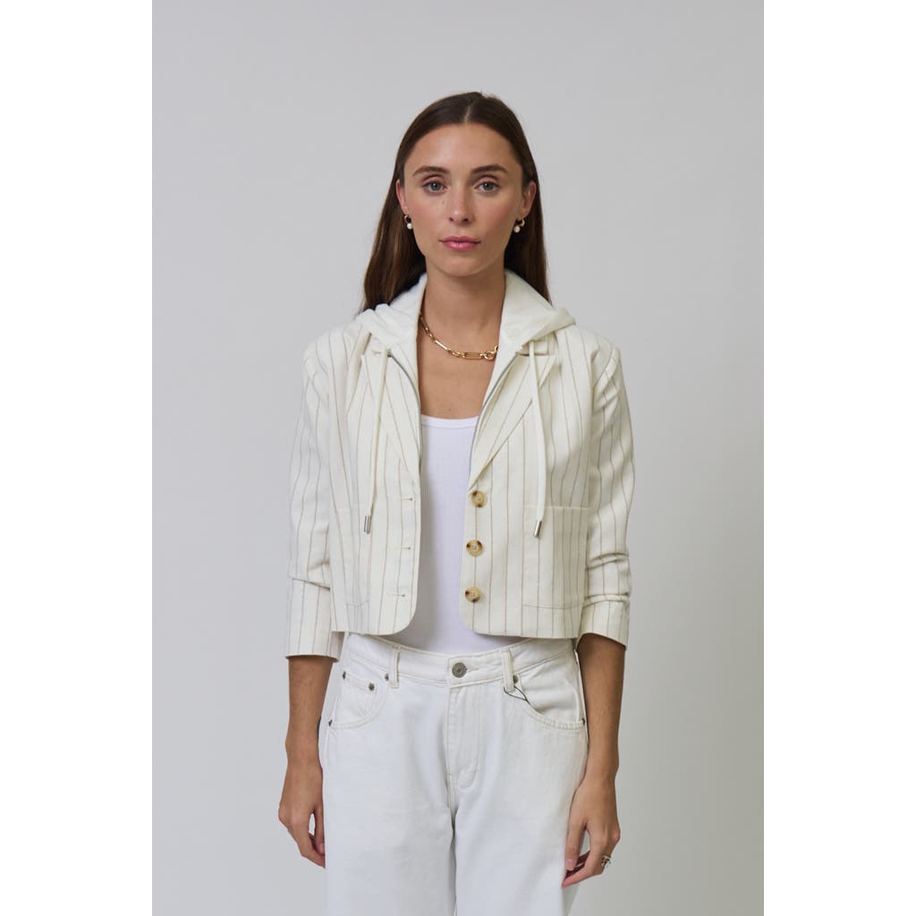 Central Park West Central Park West Serena Cropped Sleeve Dickey Jacket