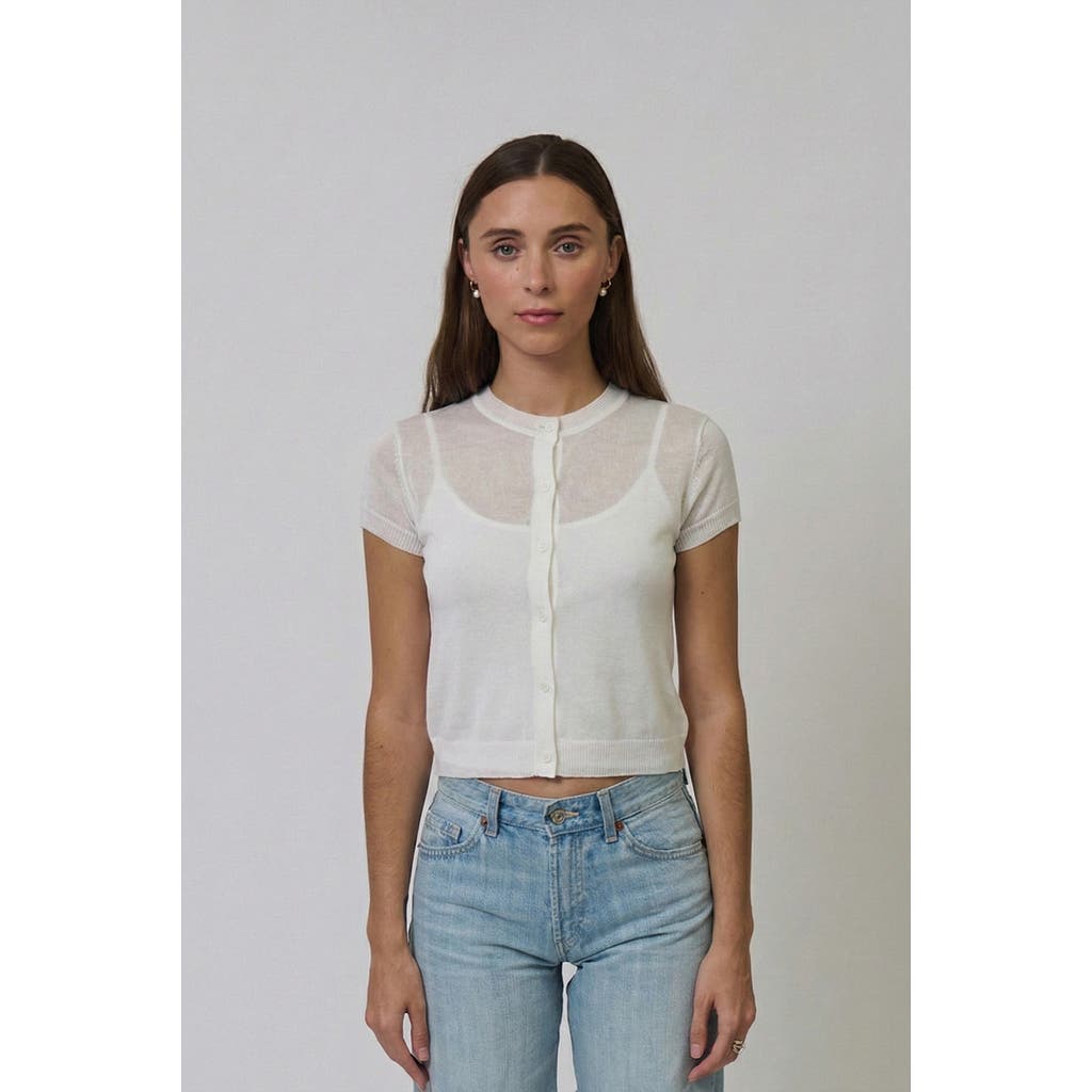 Central Park West Central Park West Serena Sheer Cardi With Cami