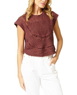 Central Park West Central Park West Women's Ember Machine Crochet Top