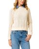 Central Park West Central Park West Women's Hazel Denim Collared Pointelle Sweater - 1