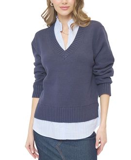 Central Park West Central Park West Women's Maisie Mandarin Collar Twofor