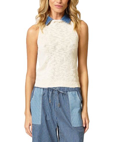 Central Park West Central Park West Women's Marlon Denim Collar Shell
