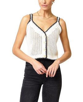 Central Park West Central Park West Women's Noa Crochet Button Tank