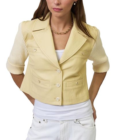 Central Park West Central Park West Women's Ophelia Cropped X Sweater Jacket