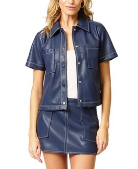 Central Park West Central Park West Women's Rusty Short Sleeve Cropped Jacket