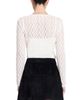 Central Park West Central Park West Women's Scarlet Stretch Lace Crew Neck Top - 2