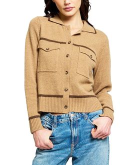 Central Park West Central Park West Women's Thea Cashmere Button Up Top