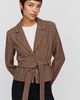 Central Park West Heritage Cropped Tie Blazer Jacket - 1