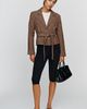 Central Park West Heritage Cropped Tie Blazer Jacket - 2