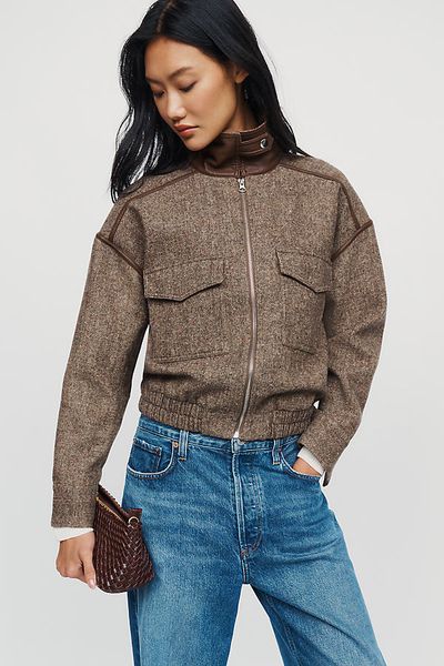 Central Park West Heritage Funnel Neck Jacket