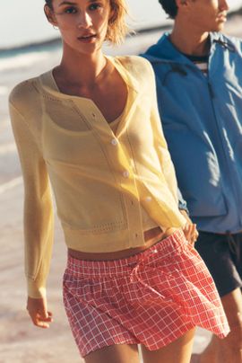 Central Park West Sheer Pointelle Cardigan