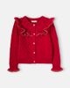 C'era Una Volta C'era Una Volta Azur ruffled pointelle cardigan - 1