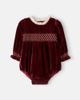 C'era Una Volta C'era Una Volta Baby Marta embroidered velvet bodysuit - 1