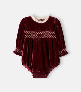 C'era Una Volta C'era Una Volta Baby Marta embroidered velvet bodysuit