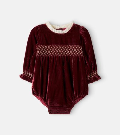 C'era Una Volta C'era Una Volta Baby Marta embroidered velvet bodysuit