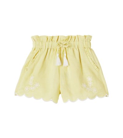 C'era Una Volta C'era Una Volta Embroidered ramie shorts