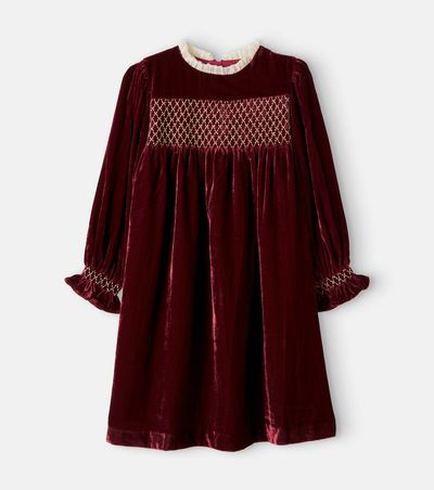 C'era Una Volta C'era Una Volta Silvia smocked velvet dress