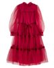 C'era Una Volta C'era Una Volta Valentina velvet-trimmed point d'esprit dress - 1