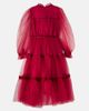 C'era Una Volta C'era Una Volta Valentina velvet-trimmed point d'esprit dress - 2