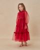 C'era Una Volta C'era Una Volta Valentina velvet-trimmed point d'esprit dress - 4