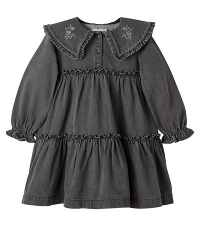 C'era Una Volta C'era Una Volta Viola embroidered cotton dress