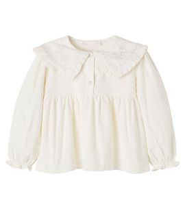 C'era Una Volta C'era Una Volta Viola embroidered cotton top