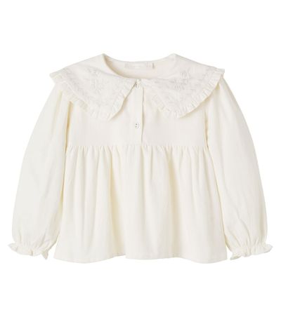 C'era Una Volta C'era Una Volta Viola embroidered cotton top