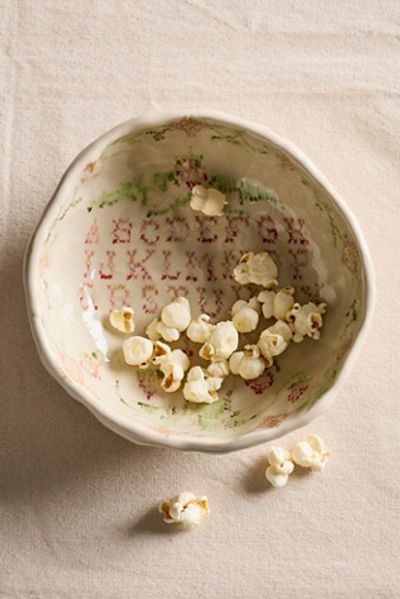 ceramicsalyssa Alphabet Cross-Stitch Sampler Bowl