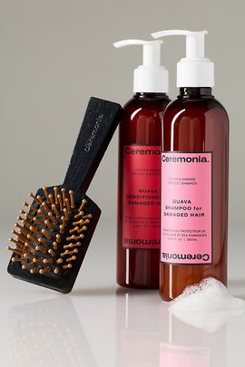 Ceremonia Holiday Kit Guava Protect & Repair Wash Duo & Limited Edition Travel Brush