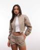 Cernucci Cernucci cropped funnel neck twill jacket in beige - part of a set-Neutral - 1