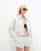 Cernucci Cernucci faux suede collared bomber jacket in light blue - part of a set - 1