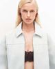 Cernucci Cernucci faux suede collared bomber jacket in light blue - part of a set - 4