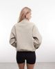 Cernucci Cernucci faux suede funnel neck jacket in brown - 4