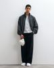 Cernucci Cernucci funnel neck plaid windbreaker jacket in black - 3