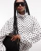 Cernucci Cernucci polka dot funnel neck jacket in white - part of set - 1