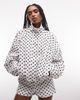 Cernucci Cernucci polka dot funnel neck jacket in white - part of set - 3