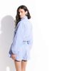 Cernucci Cernucci striped funnel neck jacket in light blue - part of a set - 4