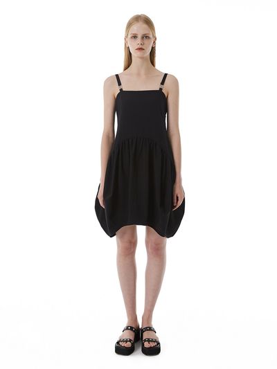 CERRIC Balloon Mini Dress_Black