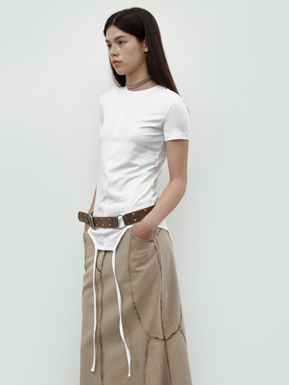 CERRIC Double Sided String Top - White