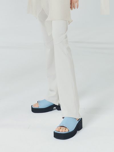 CERRIC Heart Open Toe Mule_Blue