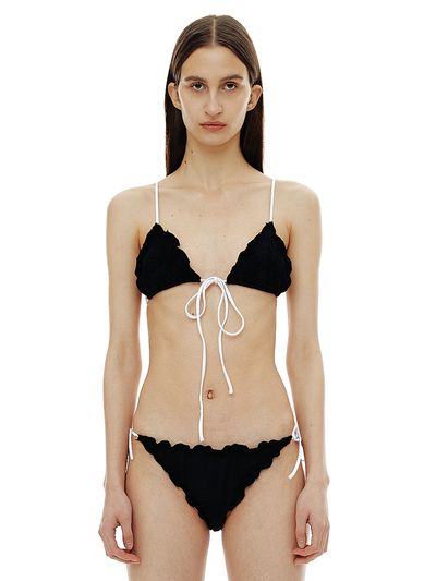 CERRIC Ruched Flower Bikini_Black