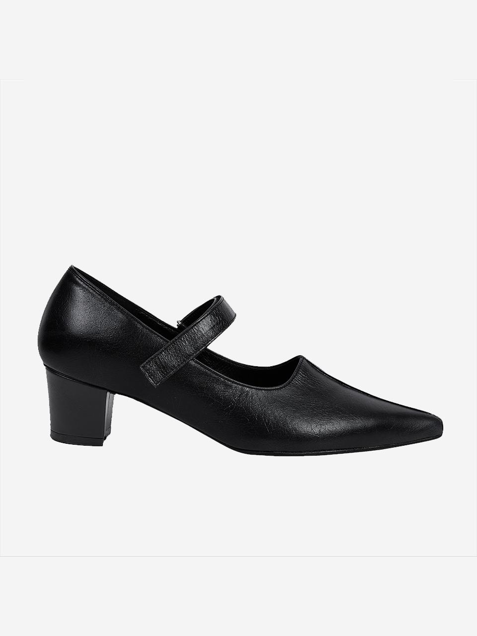 CERRIC VELCRO POINTED HEEL / MATTE BLACK