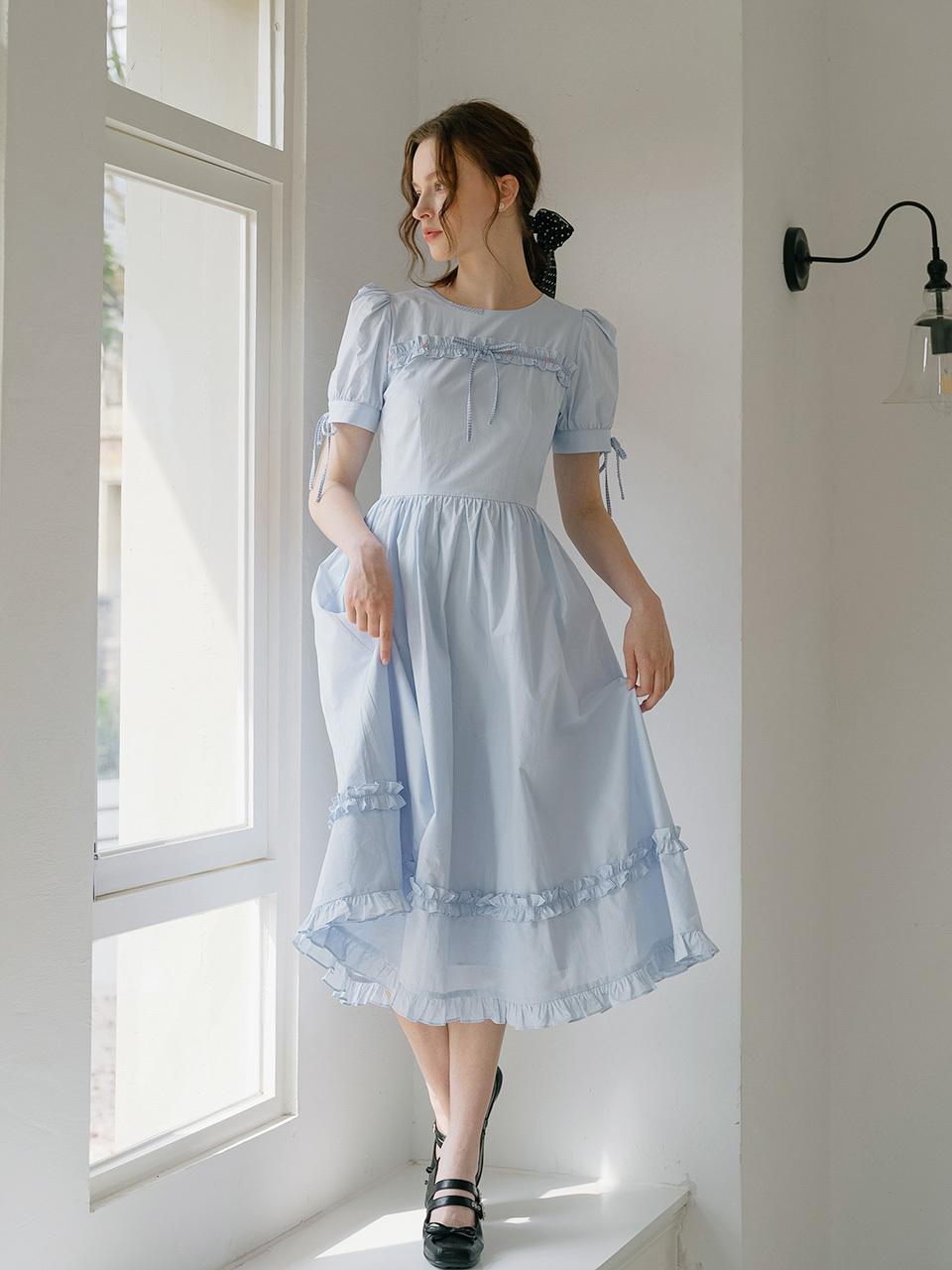 Cest Moidew Cest Back Heart Dress [Sky Blue]