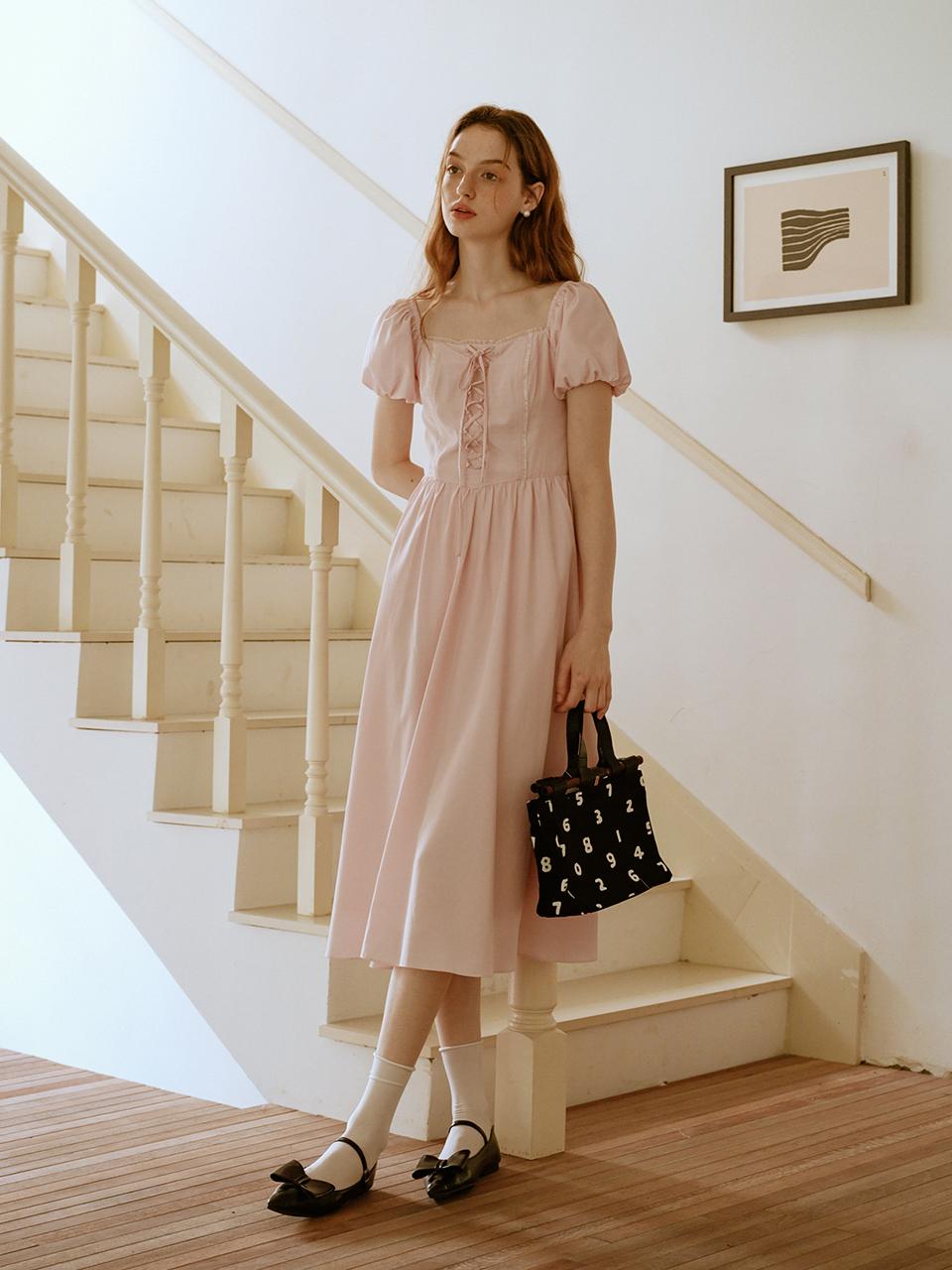 Cest Moidew Cest_Baby pink strap two-way dress