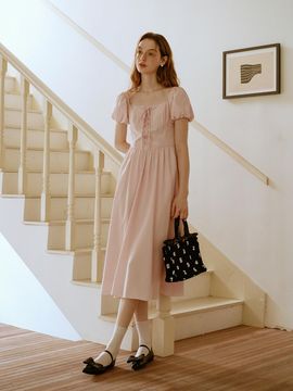 Cest Moidew Cest_Baby pink strap two-way dress