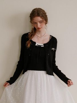 Cest Moidew Cest_Black double-breasted cardigan